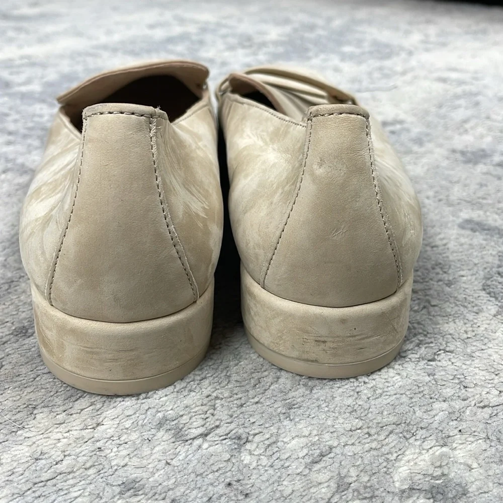 Paul Green Rimona Partita Loafers Sabbia Nubuck Cream Sz 7.5